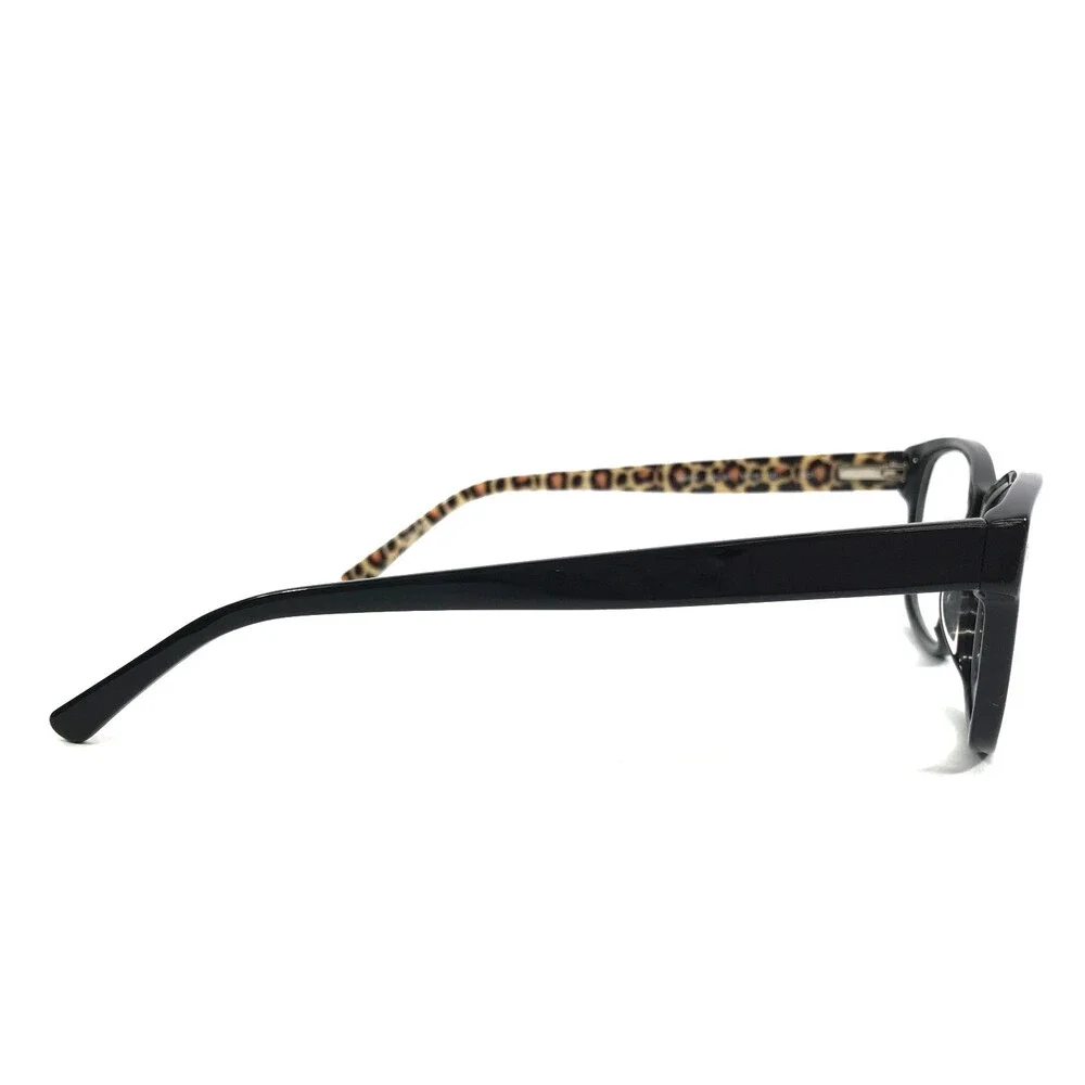 Bebe Eyeglasses Frames BB5193 001 JET Black Brown Leopard Print 53-16-140